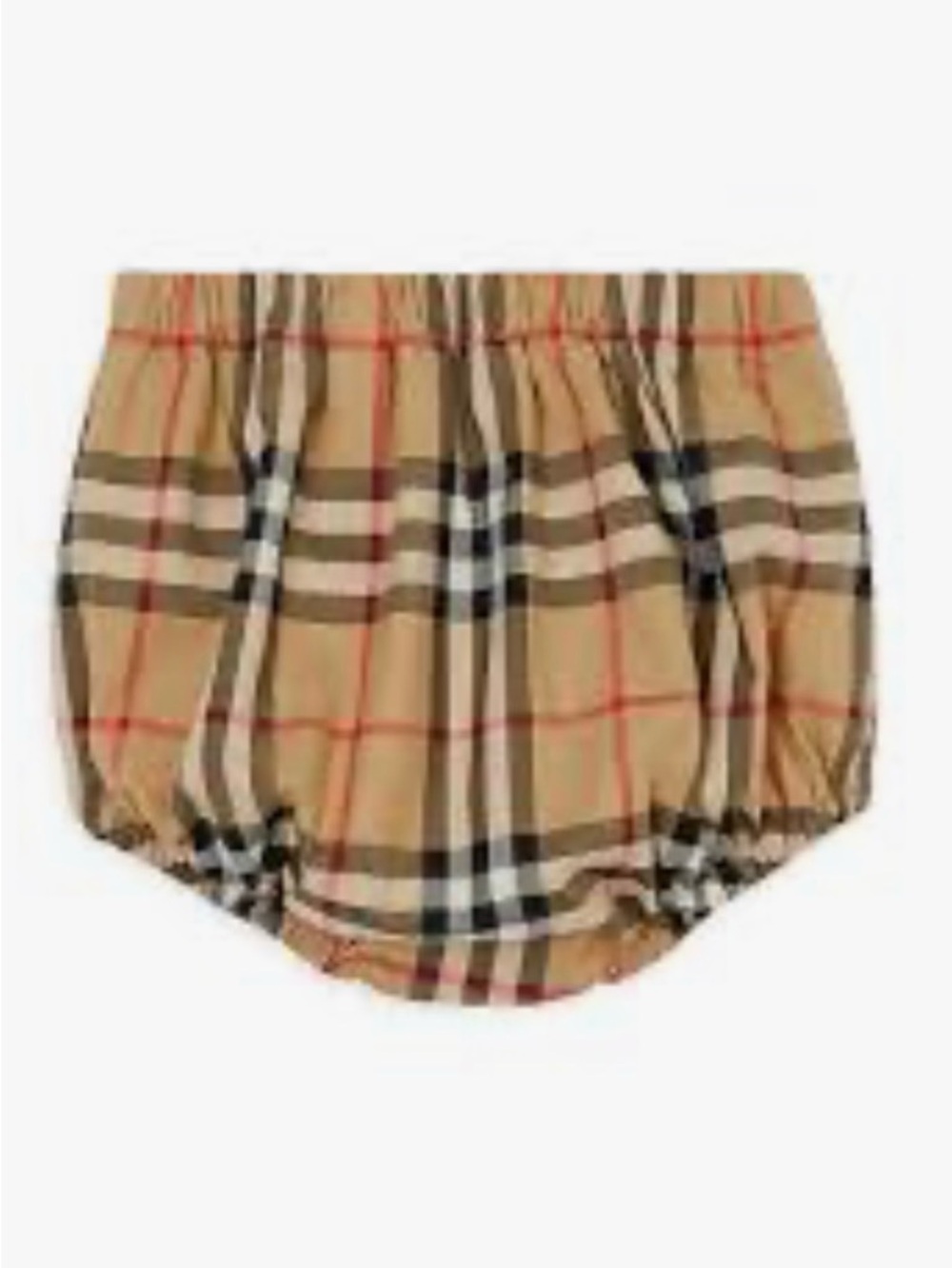 Burberry Tan Plaid Baby Bloomers